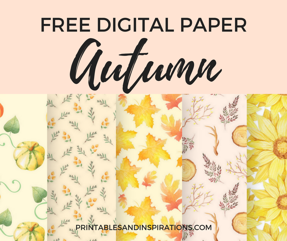 Download Free Printable Autumn Digital Paper Seamless Pattern For Scrapbooking Printables And Inspirations