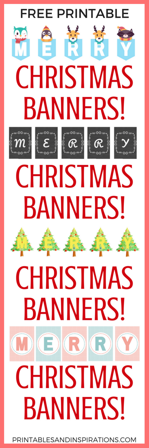 Free Printable Merry Christmas Banners! - Printables And Inspirations