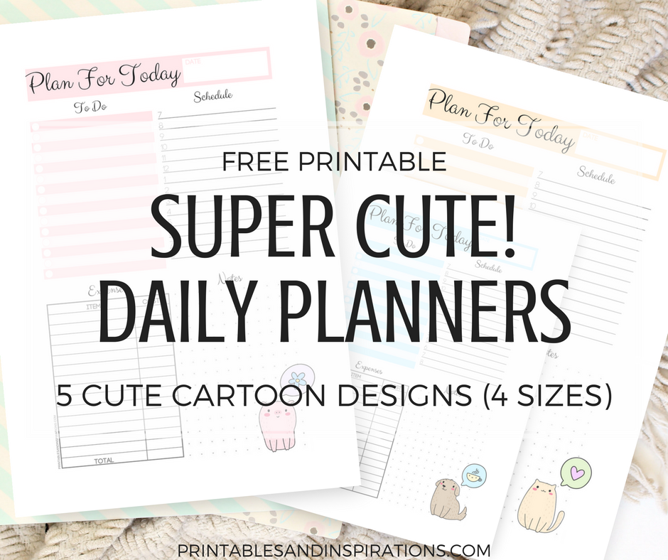 Cute Daily Planner Printable Free
