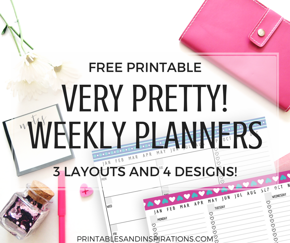 Pretty Weekly Planner Printables Free Download