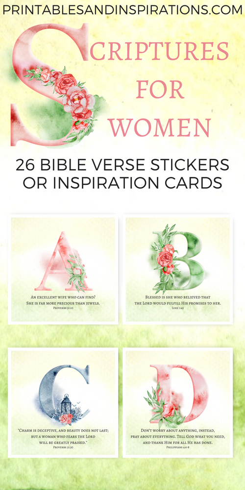 Printable Bible Verses For Women - Inspirations From A To Z ...