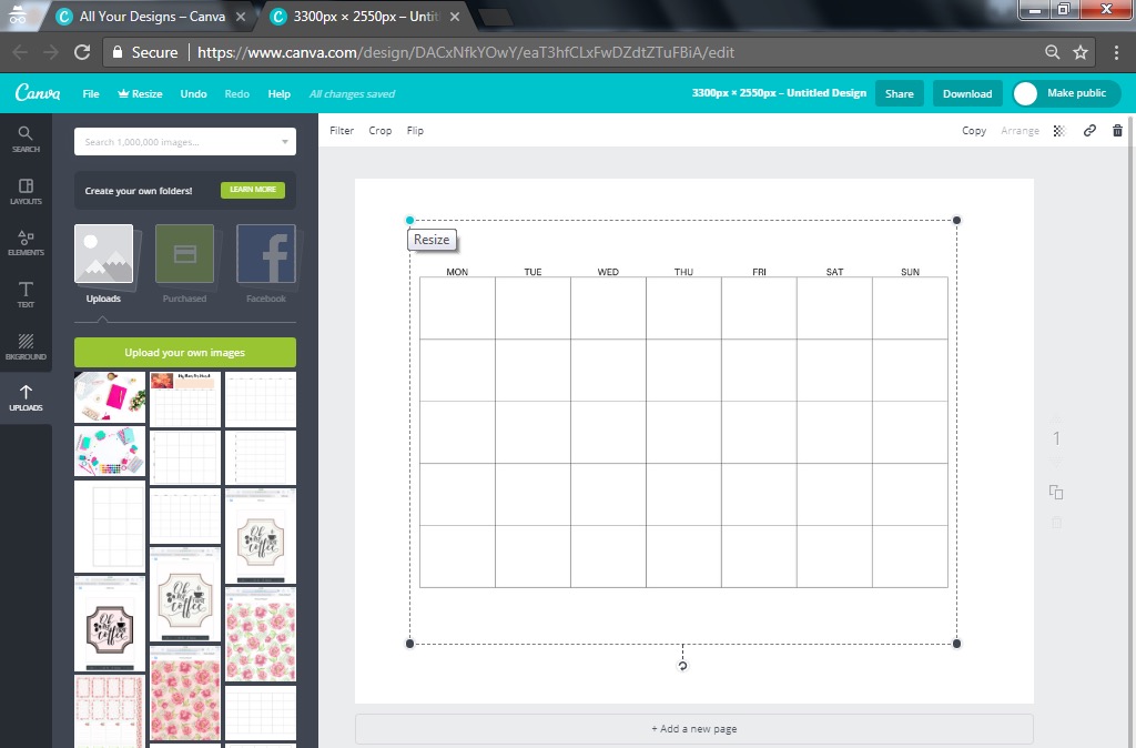 How To Make A Calendar Or Planner Using Canva - Printables And Inspirations