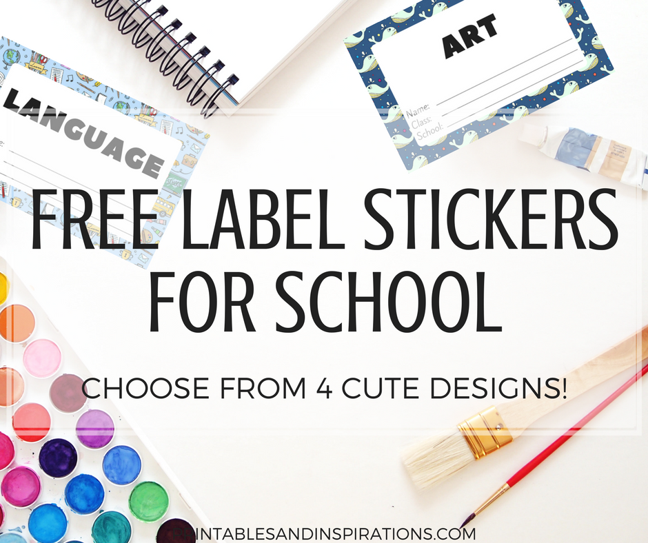 Free Cute Label Stickers For School With Blank Templates - Printables and  Inspirations