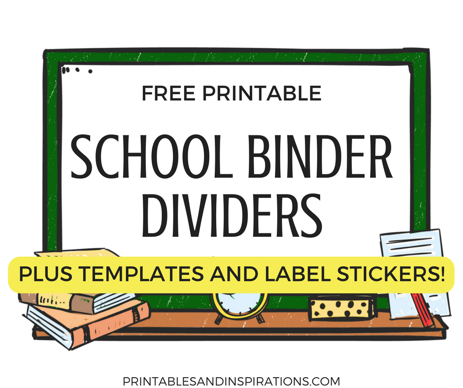 binder dividers printable