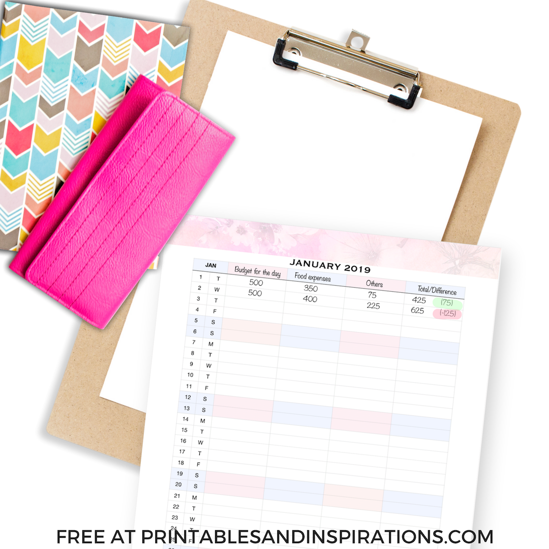 Free 2019 Printable Monthly Tracker Template Calendar! - Printables and