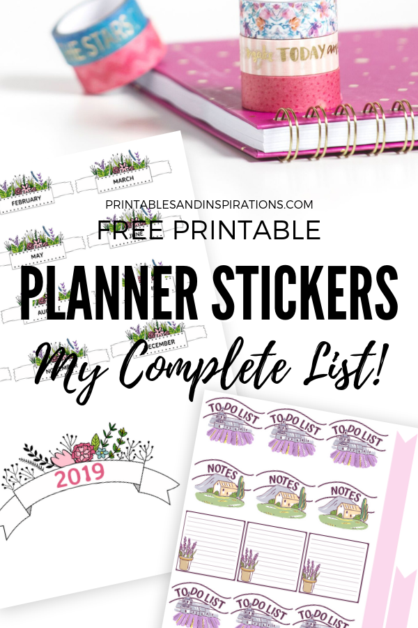 Free Planner Stickers For Your Planner Or Bullet Journal! - Printables and  Inspirations