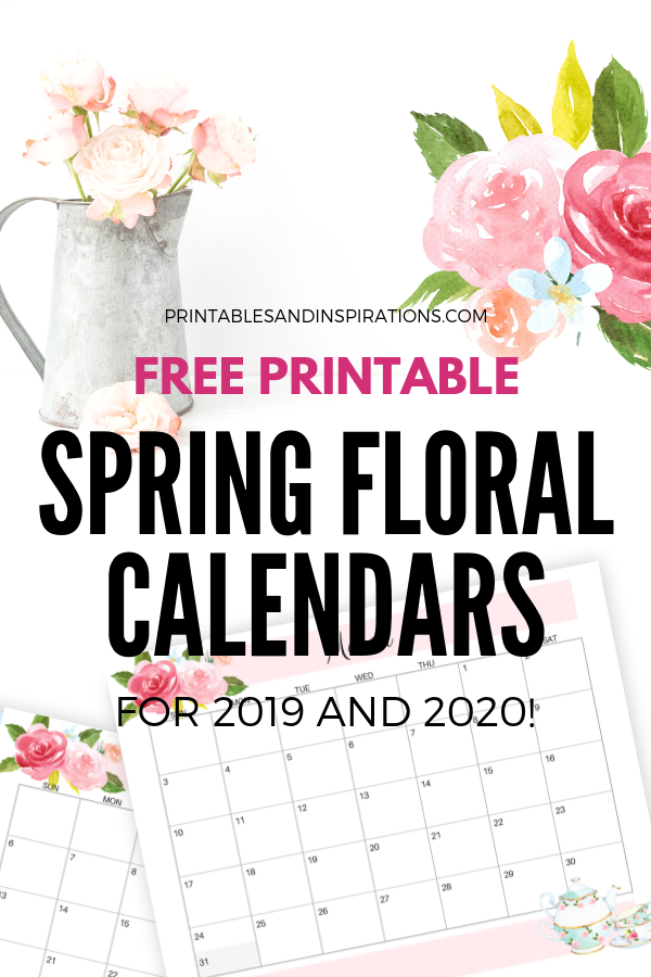 Free Printable Floral Calendar Planners For 2020