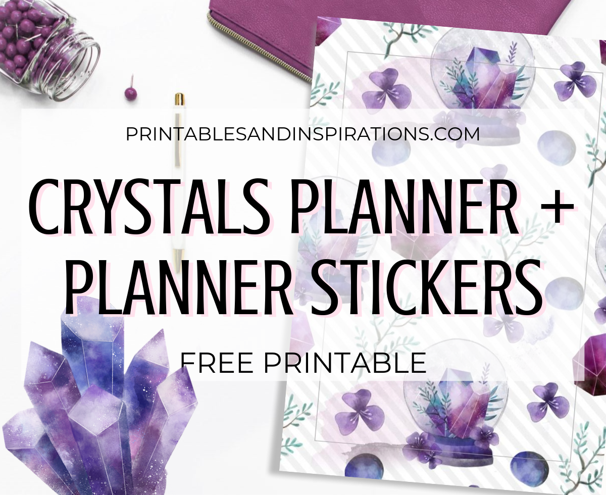 Free Printable Crystal Planner Stickers - Carrie Elle