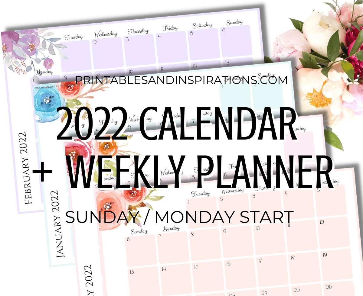 Paper Party Supplies Instant Download PDF 2022 Printable Monthly Planner Printable A5 Planner 