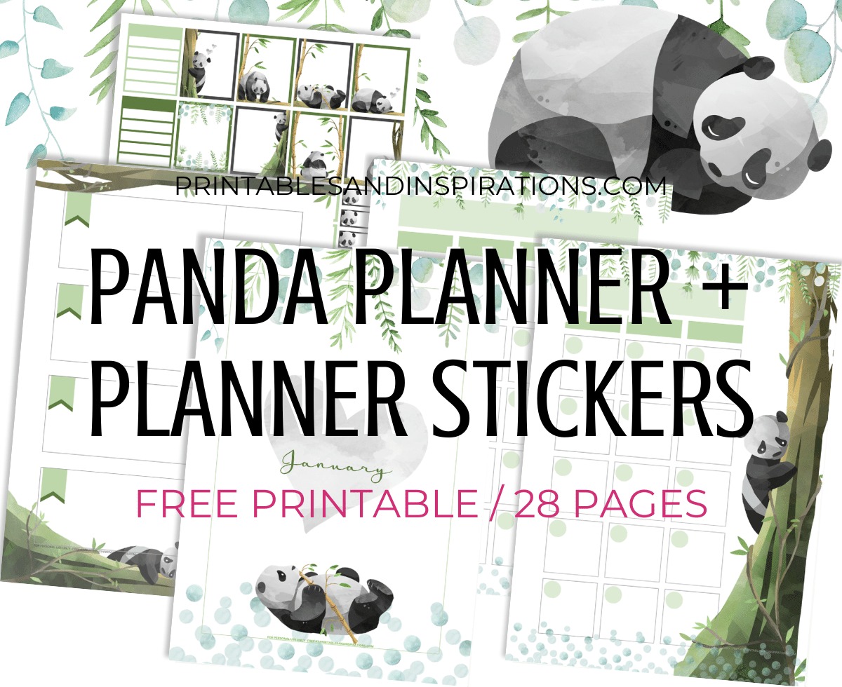 Free Printable Panda Planner   Planner Stickers Printables and