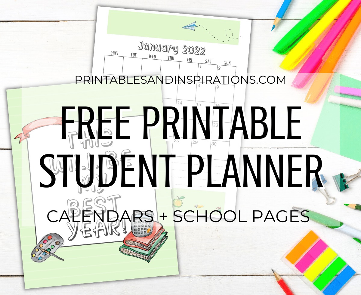 2023 2024 Free Student Binder Planner Printable Printables and