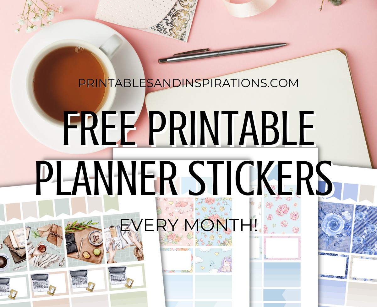 List of Pretty Planner Stickers Free Printable Printables and