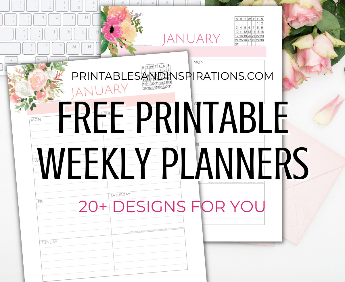 Weekly Planners - 25 FREE Printables