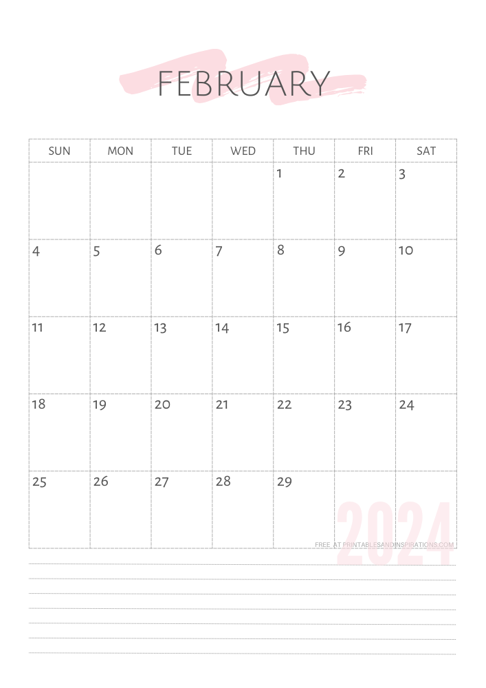 February 2024 Planner Calendar Free Printable - Printables and Inspirations