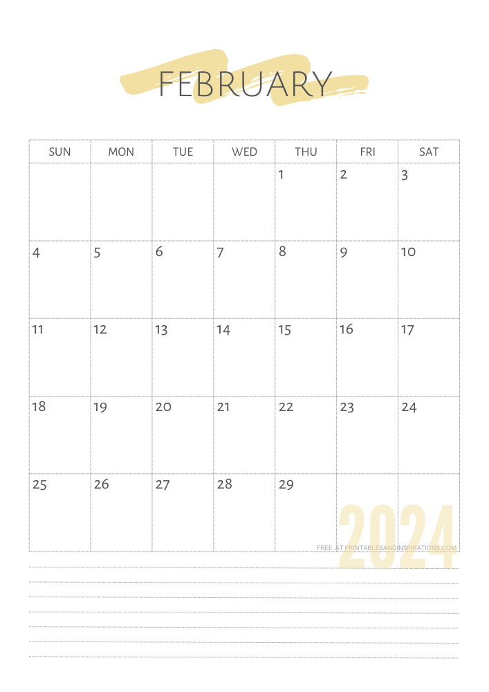 February 2024 Planner Calendar Free Printable - Printables and Inspirations