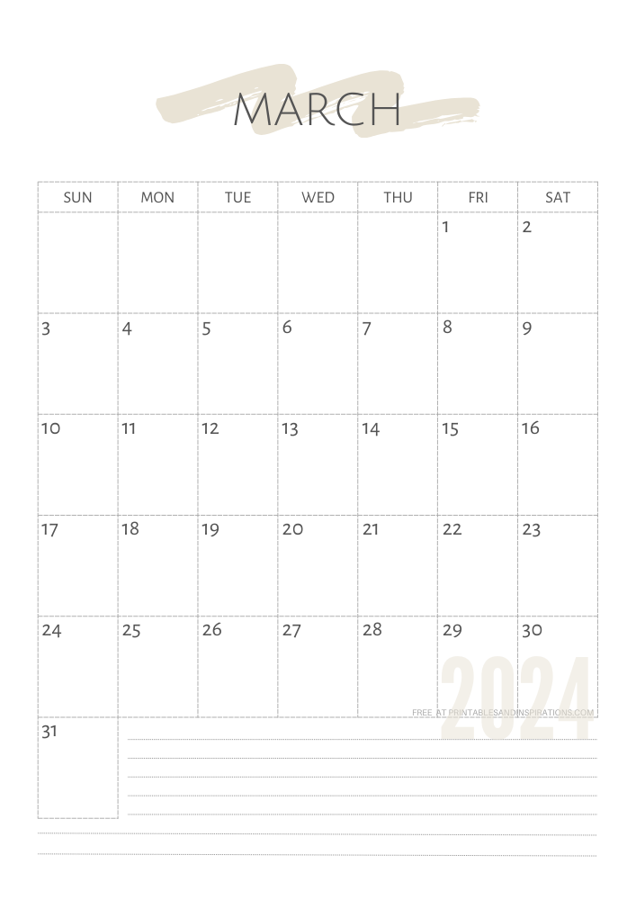 2024 Simple Minimalist Calendar – Free Printable PDF - Printables and ...