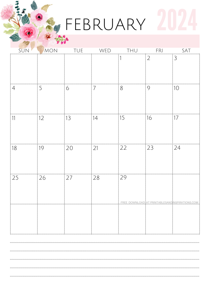 February 2024 Planner Calendar Free Printable - Printables and Inspirations