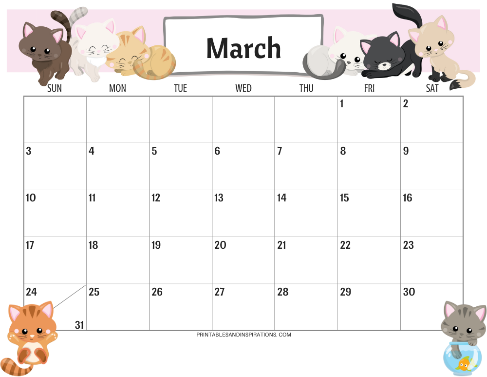 Beautiful March 2024 Calendars Free Printable Printables and Inspirations