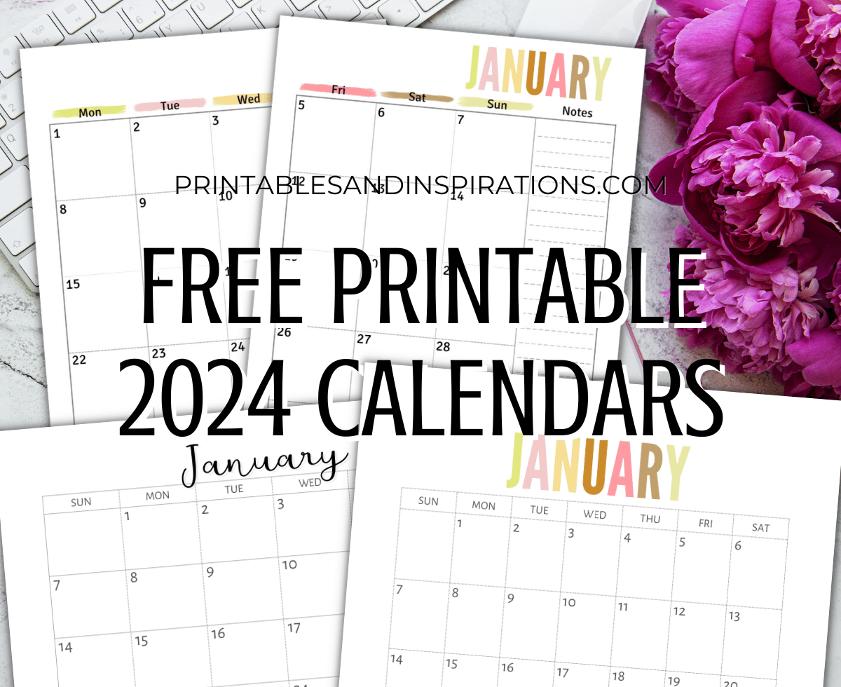 Free 2024 Calendars Printable Valma Jacintha