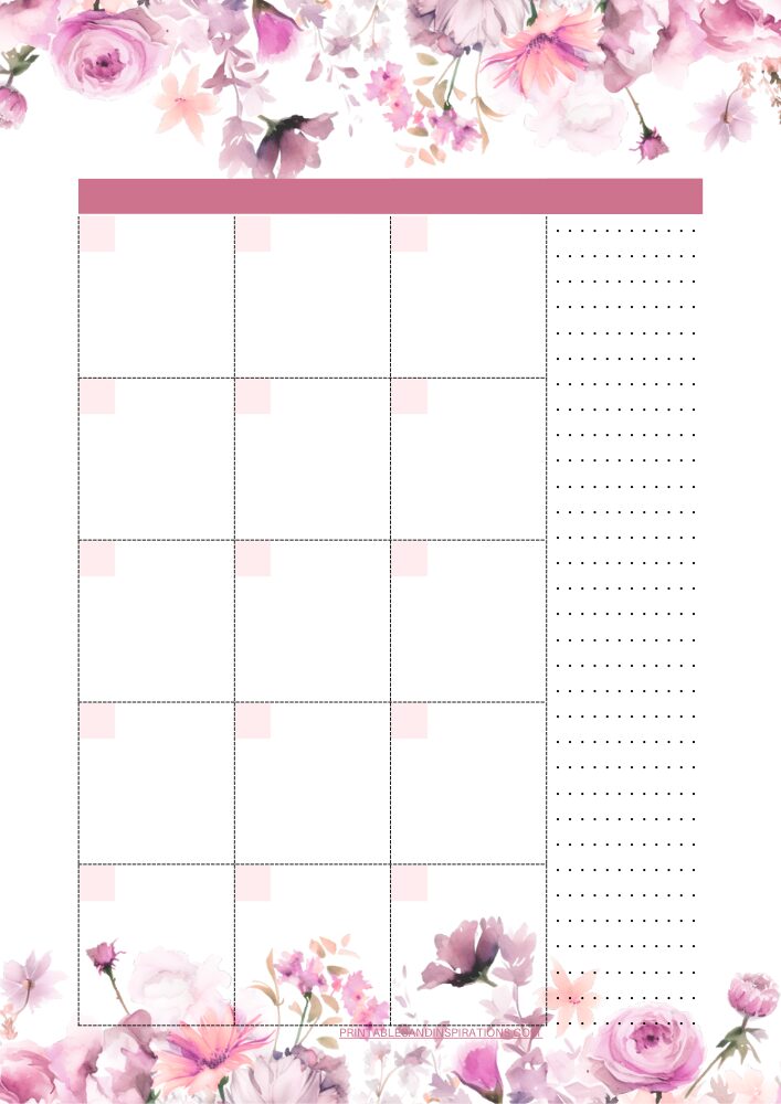 Free Printable Pink Planner Pages For Any Year - Printables and ...