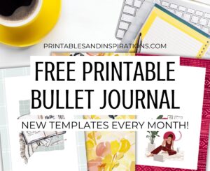 Free Printable 2025 Bullet Journal Setup + new monthly planner templates - Download the PDF file with calendars and more bullet journal printable pages. #printablesandinspirations #bulletjournal #planneraddict