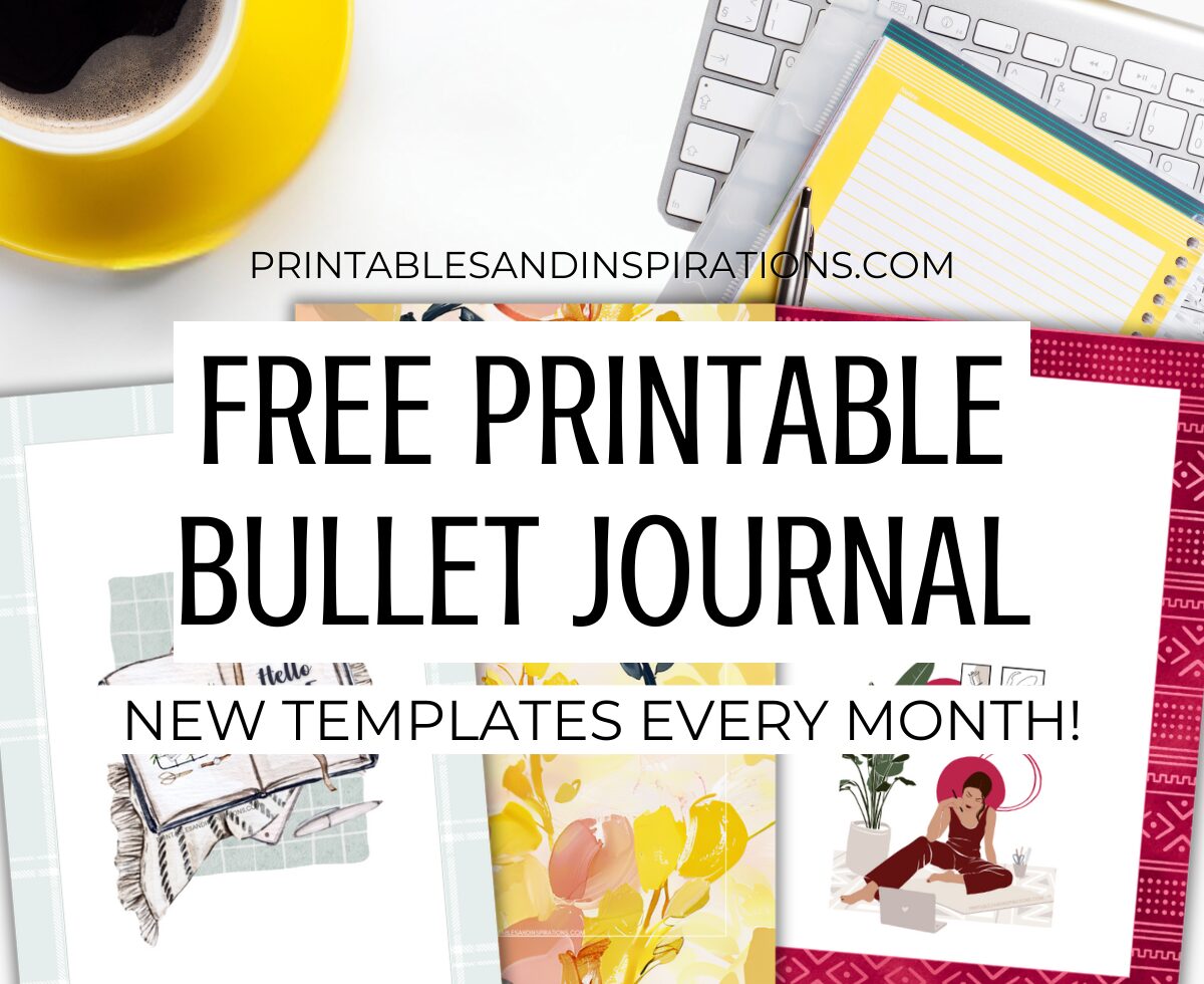 Free Printable 2025 Bullet Journal Setup + new monthly planner templates - Download the PDF file with calendars and more bullet journal printable pages. #printablesandinspirations #bulletjournal #planneraddict