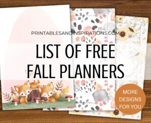 Free Printable Fall Planner Templates List - free printable bullet journal, autumn planner, fall calendar #freeprintable #bulletjournal #planneraddict #printablesandinspirations #autumn #fall